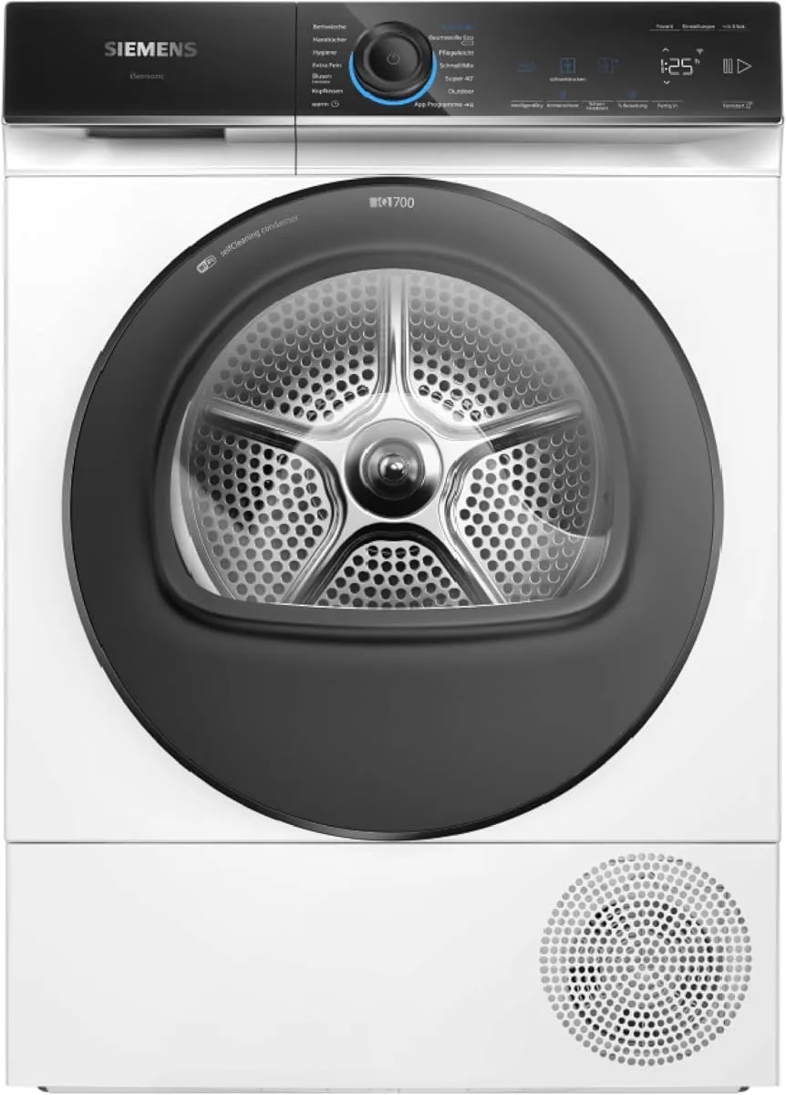 Siemens WQ35B2B30 iQ700 Smarter Wärmepumpentrockner 8 kg smartFinish – Produktbild 1 von 6