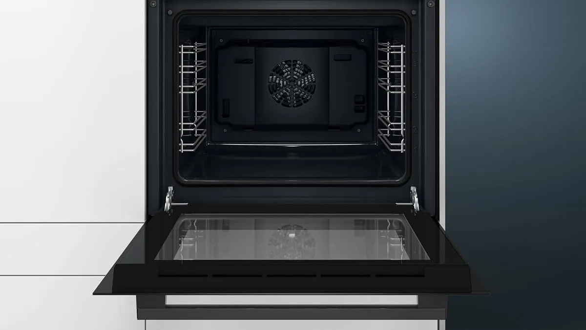 Siemens HB013FBB1 iQ100 Einbau-Backofen 60 x 60 cm Schwarz Edelstahl – Produktbild 1 von 5