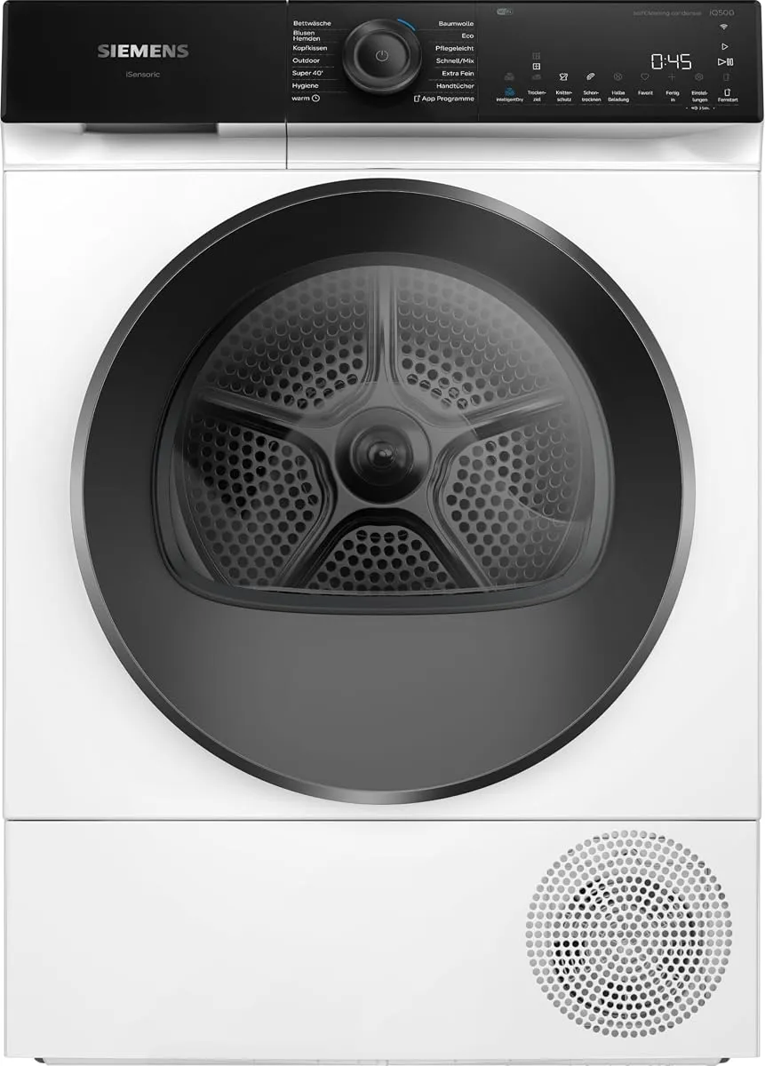Siemens WQ45H2BECO iQ500 Smarter Wärmepumpentrockner 9 kg selbstreinigend – Produktbild 1 von 5