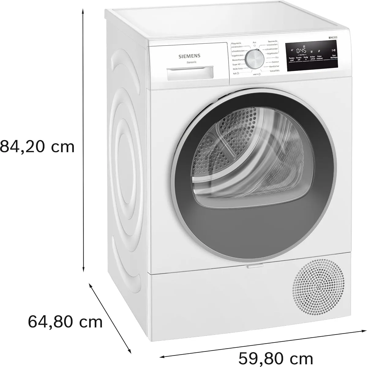 Siemens WT45HV0EM iQ300 Wärmepumpentrockner 8 kg autoDry – Produktbild 3 von 3