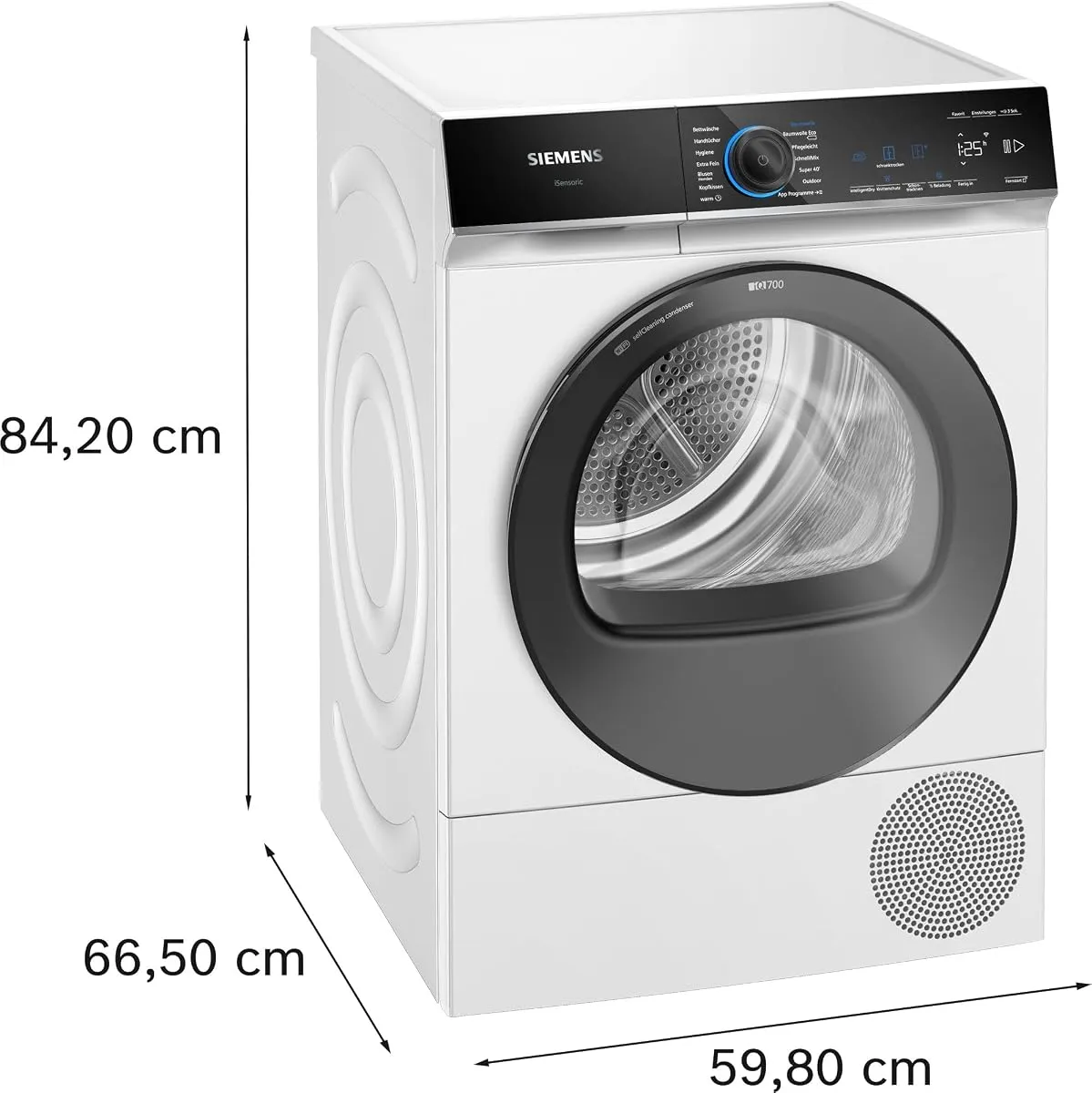 Siemens WQ35B2B30 iQ700 Smarter Wärmepumpentrockner 8 kg smartFinish – Produktbild 4 von 6