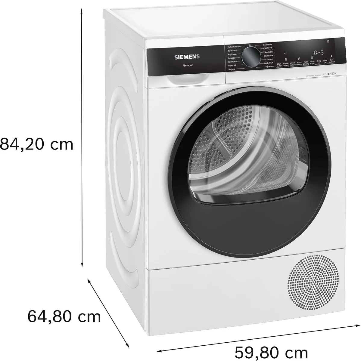 Siemens WQ35G2D00 iQ500 Wärmepumpentrockner 8 kg speedPack – Produktbild 4 von 6