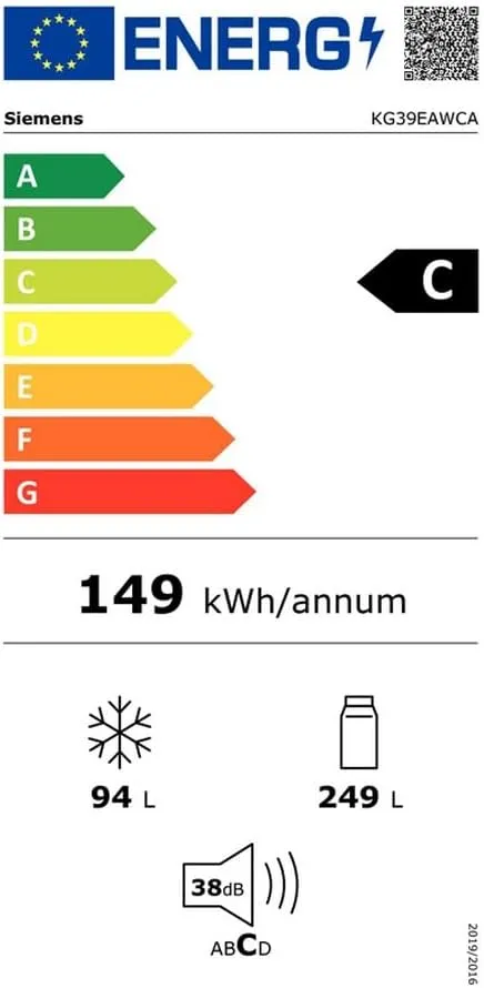 Siemens KG39EAWCA iQ500 Freistehende Kühl-Gefrier-Kombination 343 L – Produktbild 6 von 6