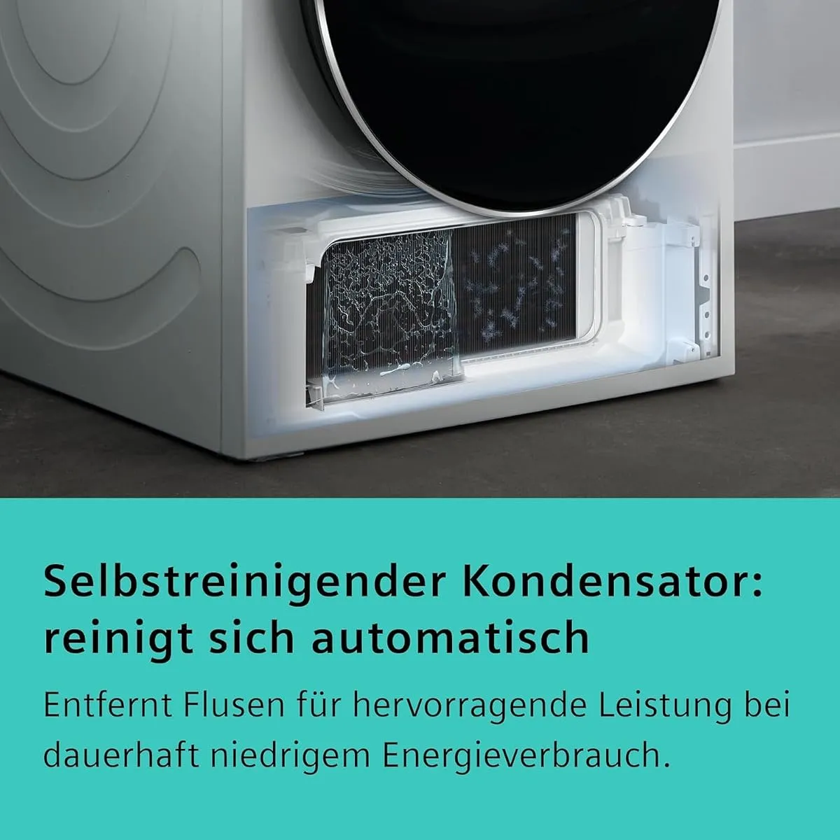Siemens WQ45B2B40 iQ700 Smarter Wärmepumpentrockner 9 kg autoDry – Produktbild 6 von 8
