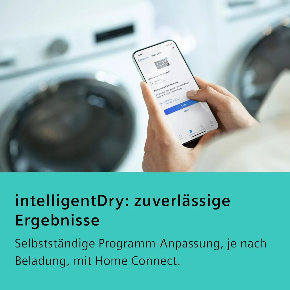 Siemens WQ46B2D0AM iQ700 Smarter Wärmepumpentrockner 9 kg selbstreinigend – Produktbild 5 von 5